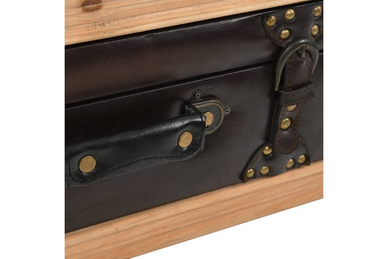 Sofabord Massivt Grantræ 115 X 55 X 50 Cm - Brun - Møbler - Borde - Sofabord