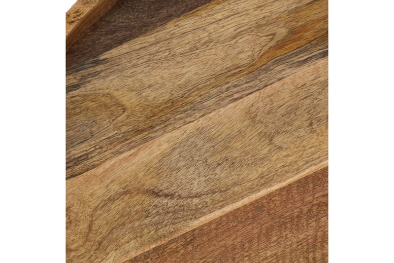 Sofabord Massivt Mangotræ Og Stål 50 X 40 Cm - Brun - Møbler - Borde - Sofabord