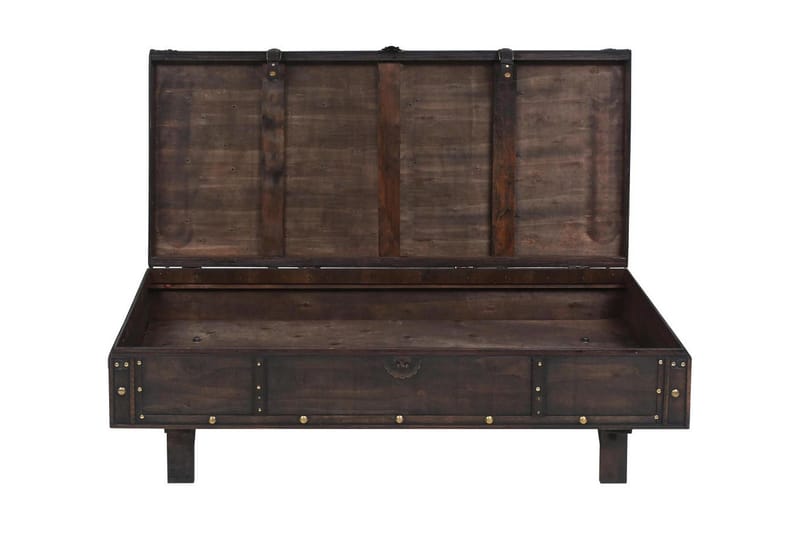 Sofabord Massivt Træ Vintagestil 120 X 55 X 35 Cm - Brun - Møbler - Borde - Sofabord