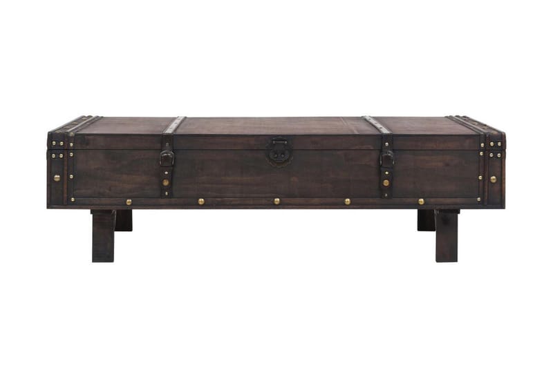 Sofabord Massivt Træ Vintagestil 120 X 55 X 35 Cm - Brun - Møbler - Borde - Sofabord