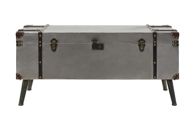 Sofabord Mdf Og Aluminium 102 X 51 X 47,5 Cm - Sølv - Møbler - Borde - Sofabord