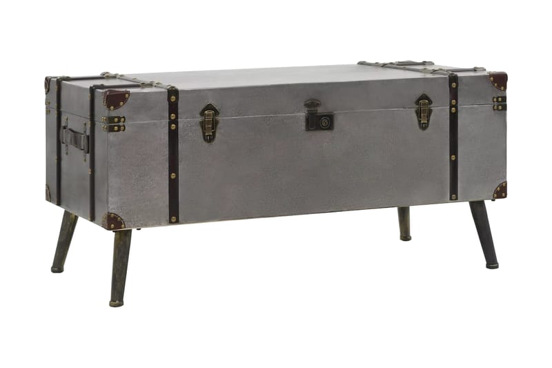 Sofabord Mdf Og Aluminium 102 X 51 X 47,5 Cm - Sølv - Møbler - Borde - Sofabord