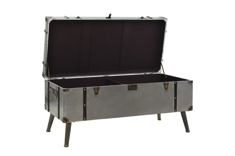 Sofabord Mdf Og Aluminium 102 X 51 X 47,5 Cm - Sølv - Møbler - Borde - Sofabord
