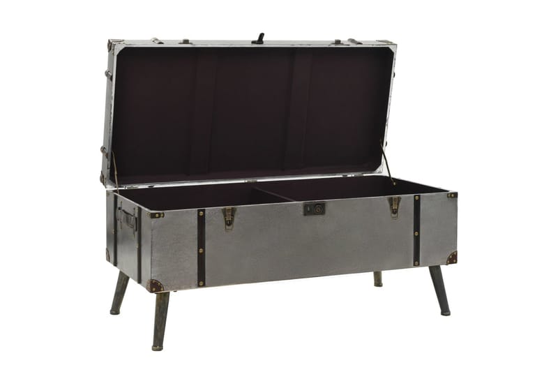 Sofabord Mdf Og Aluminium 102 X 51 X 47,5 Cm - Sølv - Sofabord