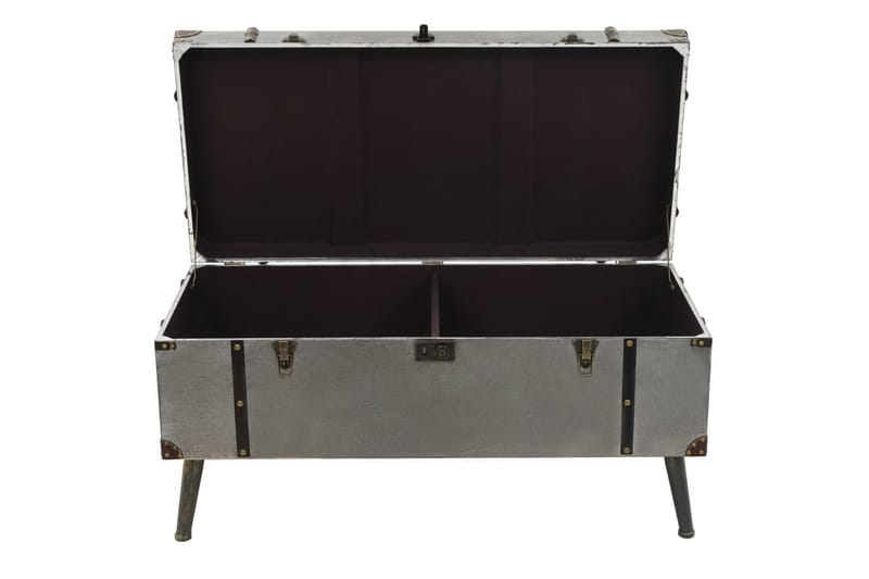 Sofabord Mdf Og Aluminium 102 X 51 X 47,5 Cm - Sølv - Møbler - Borde - Sofabord