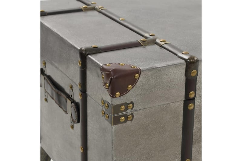 Sofabord Mdf Og Aluminium 102 X 51 X 47,5 Cm - Sølv - Møbler - Borde - Sofabord