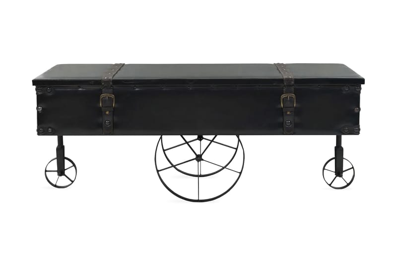 Sofabord Mdf Og Fyrretræ 110 X 55 X 43 Cm - Sort - Møbler - Borde - Sofabord