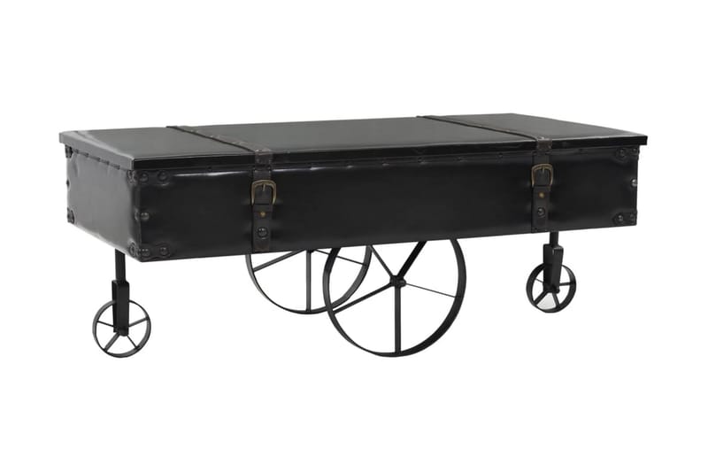 Sofabord Mdf Og Fyrretræ 110 X 55 X 43 Cm - Sort - Møbler - Borde - Sofabord