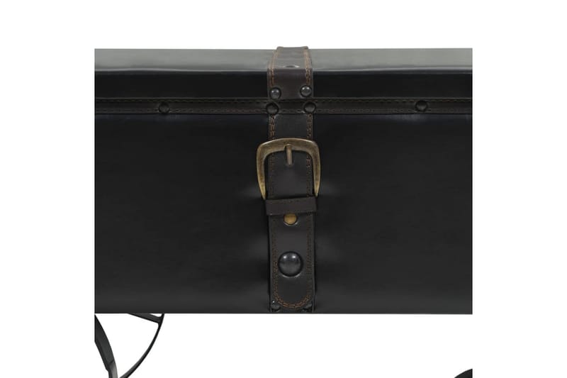 Sofabord Mdf Og Fyrretræ 110 X 55 X 43 Cm - Sort - Møbler - Borde - Sofabord
