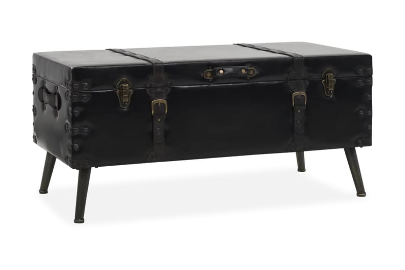 Sofabord Mdf Og Stål 102 X 51 X 48 Cm - Sort - Møbler - Borde - Sofabord