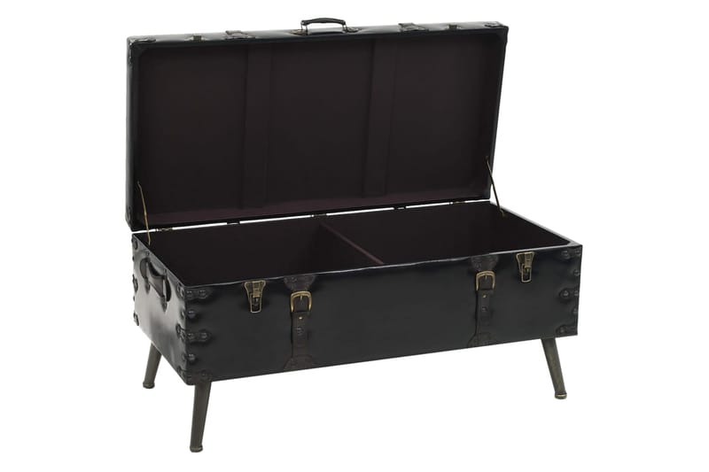 Sofabord Mdf Og Stål 102 X 51 X 48 Cm - Sort - Møbler - Borde - Sofabord