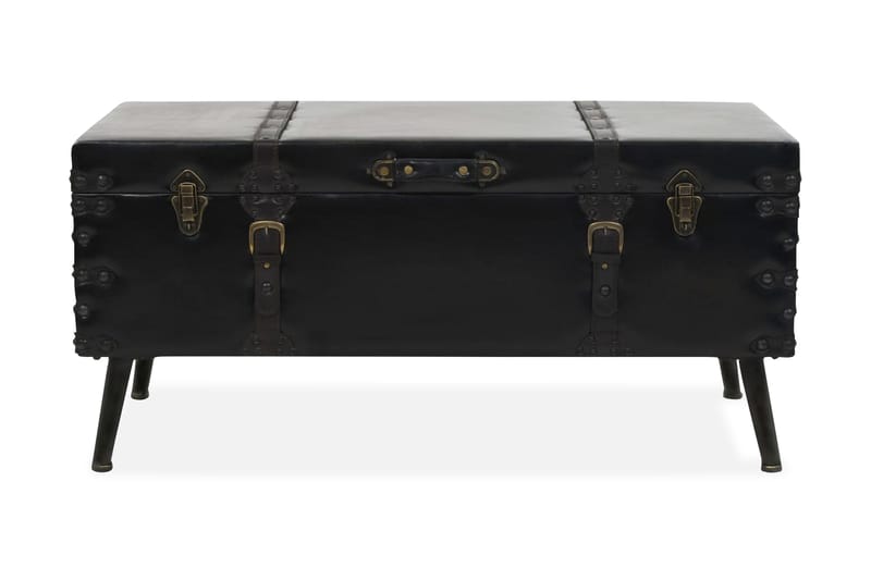 Sofabord Mdf Og Stål 102 X 51 X 48 Cm - Sort - Møbler - Borde - Sofabord