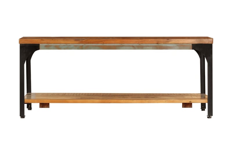 Sofabord Med Hylde Massivt Genanvendt Træ 100 X 60 X 35 Cm - Brun - Møbler - Borde - Sofabord