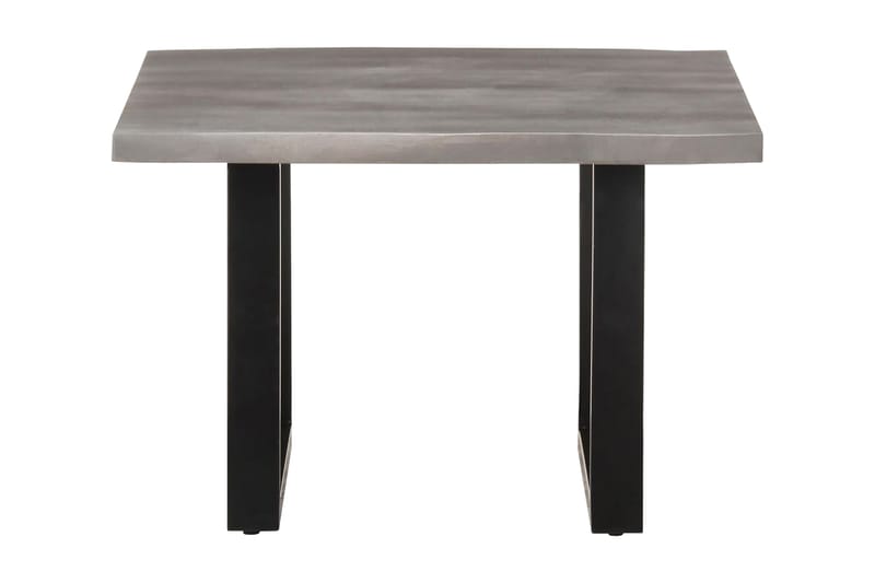 Sofabord med levende kanter 60x60x40 cm massivt akacietræ - Grå - Møbler - Borde - Sofabord