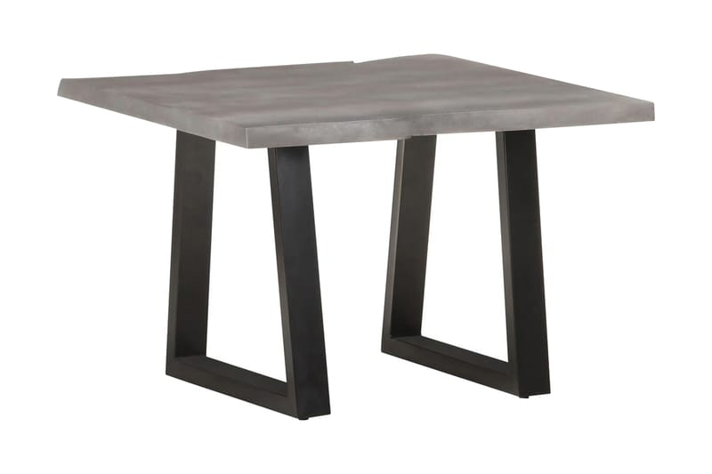 Sofabord med levende kanter 60x60x40 cm massivt akacietræ - Grå - Møbler - Borde - Sofabord