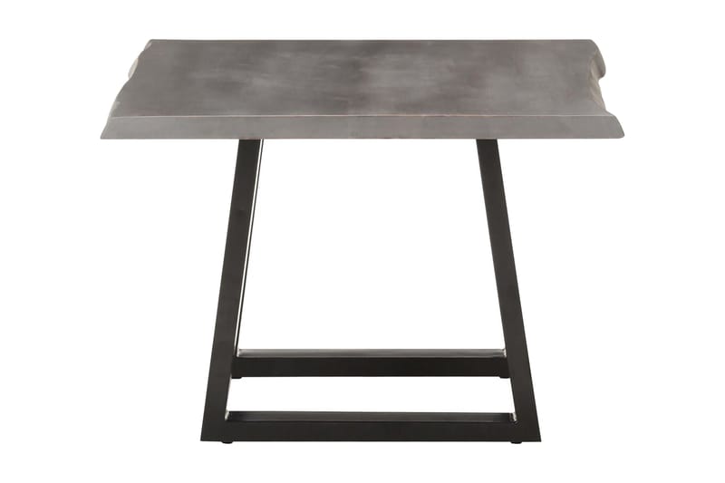 Sofabord med levende kanter 60x60x40 cm massivt akacietræ - Grå - Møbler - Borde - Sofabord