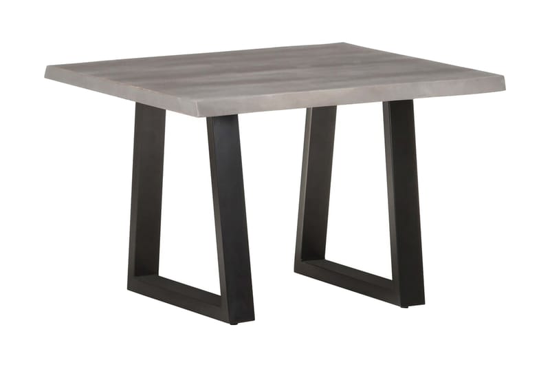 Sofabord med levende kanter 60x60x40 cm massivt akacietræ - Grå - Møbler - Borde - Sofabord