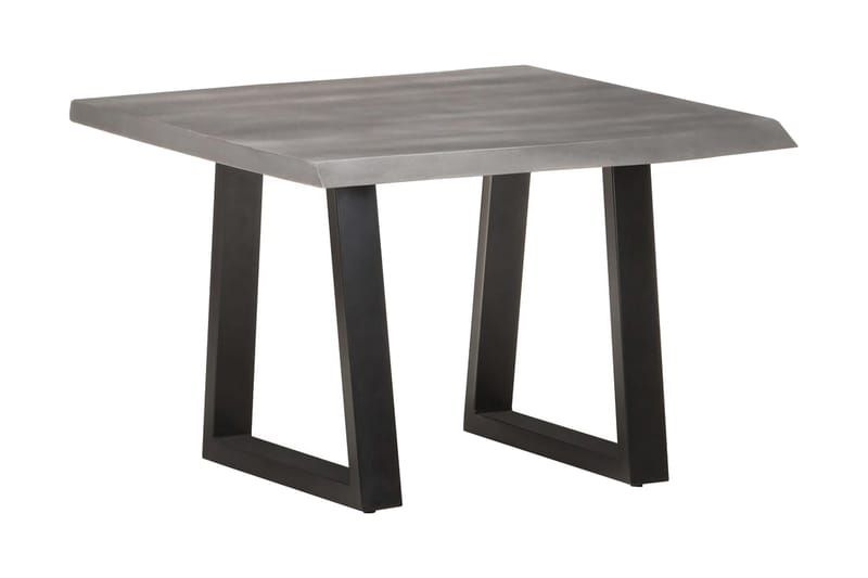 Sofabord med levende kanter 60x60x40 cm massivt akacietræ - Grå - Møbler - Borde - Sofabord