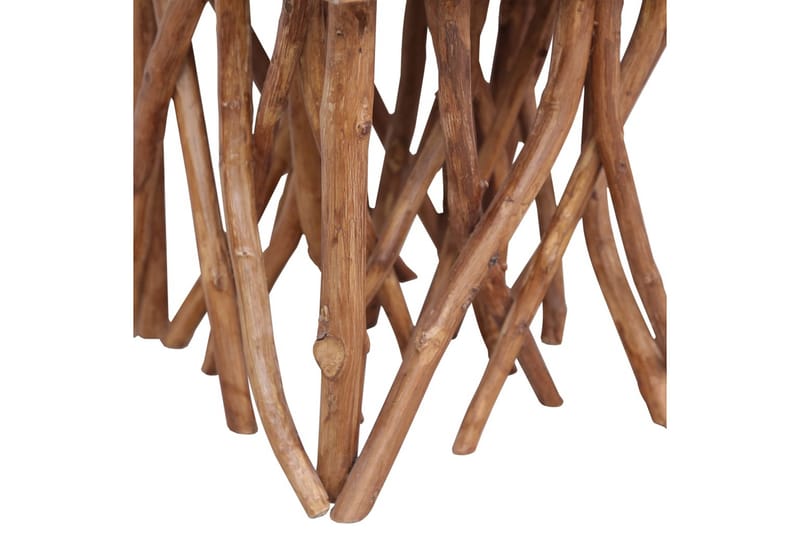 sofabord med naturgrene 40 x 40 x 40 cm massivt træ - Brun - Møbler - Borde - Sofabord