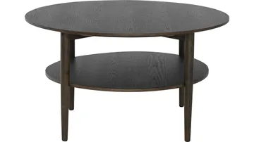 Sofabord Ravik med Hylde Ø90 cm - Brun - Møbler - Borde - Sofabord - Sofabord med opbevaring