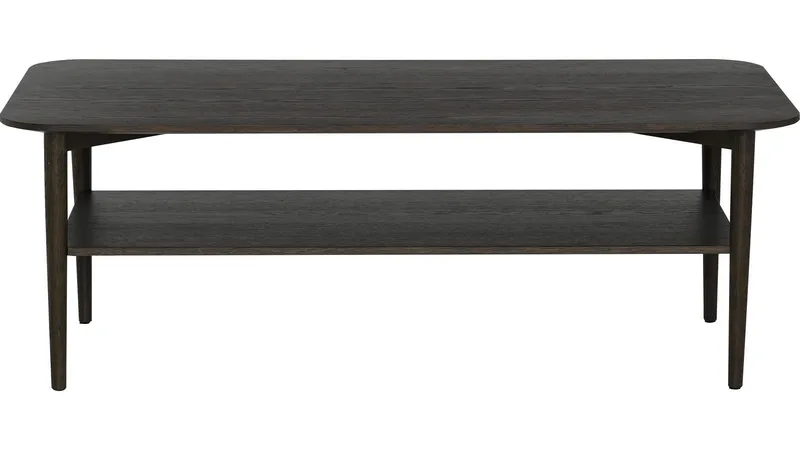 Sofabord Ravik med Hylde 135x65 cm - Brunlakeret - Møbler - Borde - Sofabord - Sofabord med opbevaring