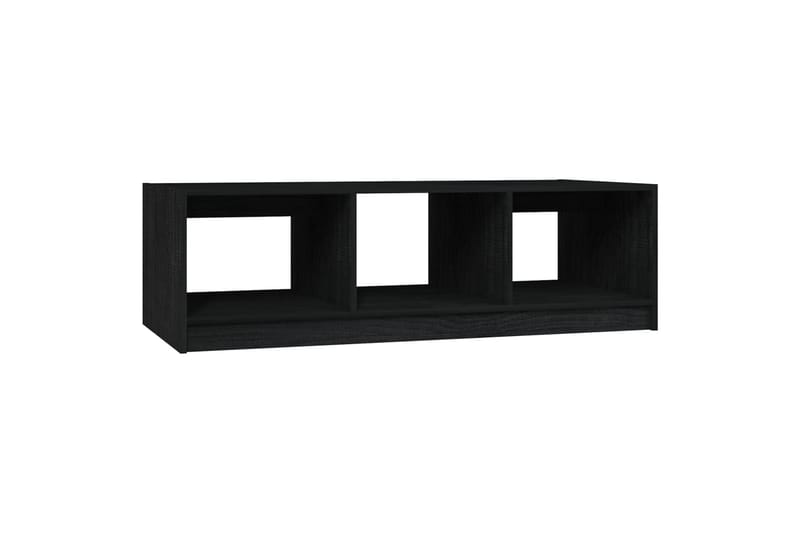 sofabord Sort 110 x 50 x 34 cm massivt fyrretræ - Sort - Møbler - Borde - Sofabord