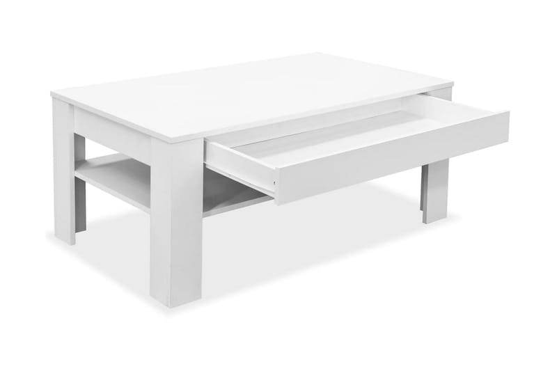 Sofabord Spånplade 110 X 65 X 48 Cm Hvid - Hvid - Møbler - Borde - Sofabord