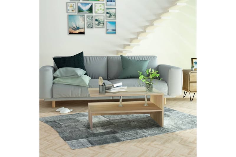 Sofabord Spånplade 90 X 59 X 42 Cm Egetræ - Brun - Møbler - Borde - Sofabord