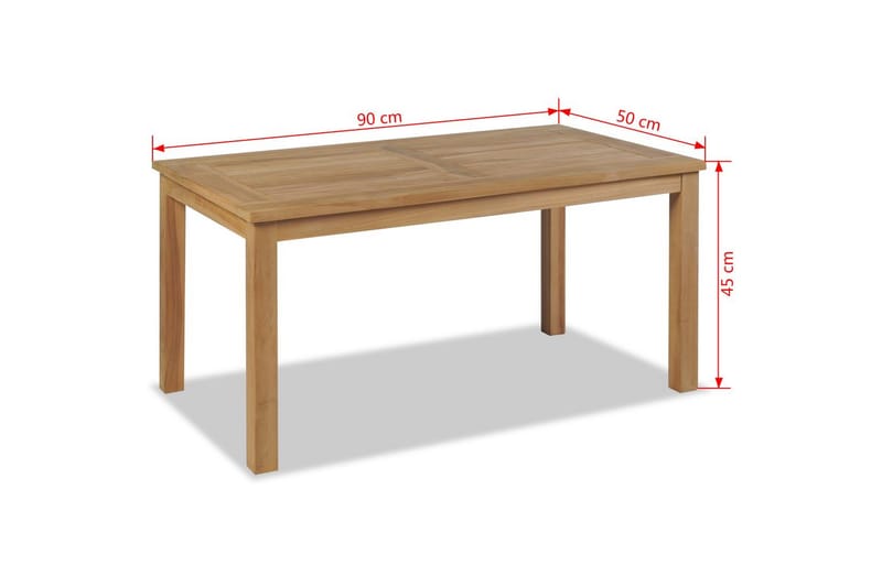 Sofabord Teak 90 X 50 X 45 Cm - Brun - Sofabord