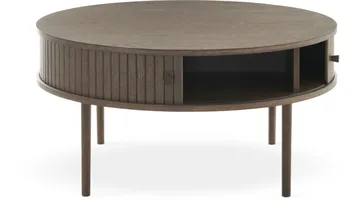 Sofabord Yngvar Ø90 cm - Brun Belfort-finish - Møbler - Borde - Sofabord