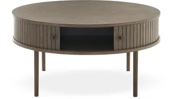 Sofabord Yngvar Ø90 cm - Brun Belfort-finish - Møbler - Borde - Sofabord