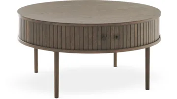 Sofabord Yngvar Ø90 cm - Brun Belfort-finish - Møbler - Borde - Sofabord