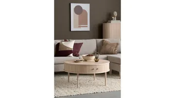 Sofabord Yngvar Ø90 cm - Hvidpigmenteret eg - Møbler - Borde - Sofabord