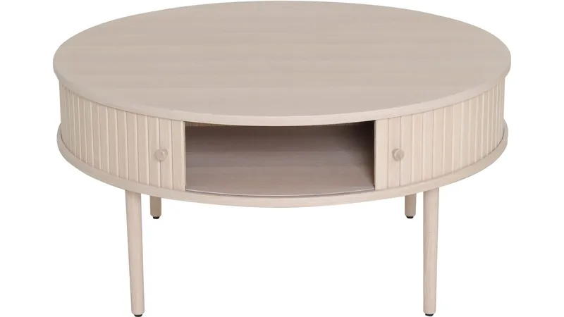 Sofabord Yngvar Ø90 cm - Hvidpigmenteret eg - Møbler - Borde - Sofabord