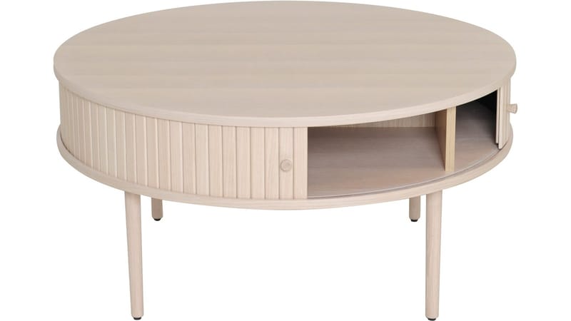 Sofabord Yngvar Ø90 cm - Hvidpigmenteret eg - Møbler - Borde - Sofabord
