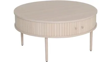 Sofabord Yngvar Ø90 cm - Hvidpigmenteret eg - Møbler - Borde - Sofabord