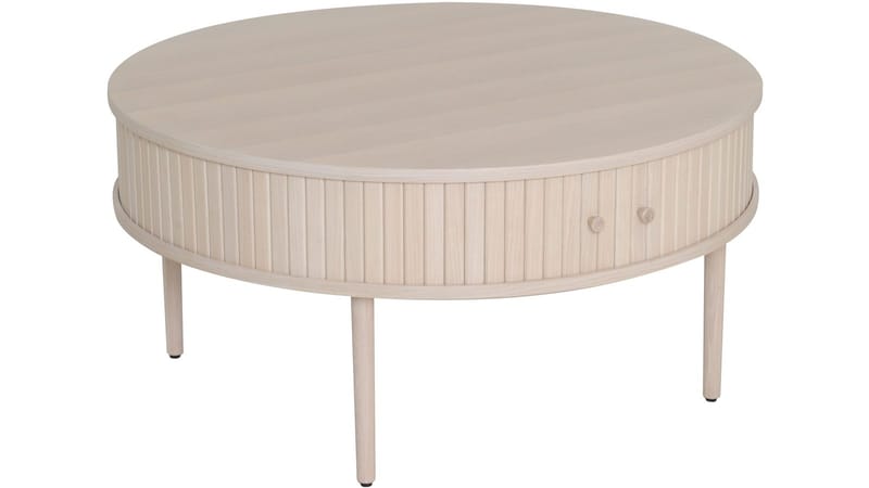 Sofabord Yngvar Ø90 cm - Hvidpigmenteret eg - Møbler - Borde - Sofabord