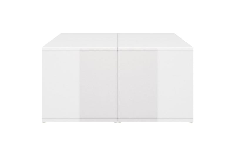 sofaborde 4 dele 33x33x33 cm spånplade hvid højglans - Hvid - Sofabord