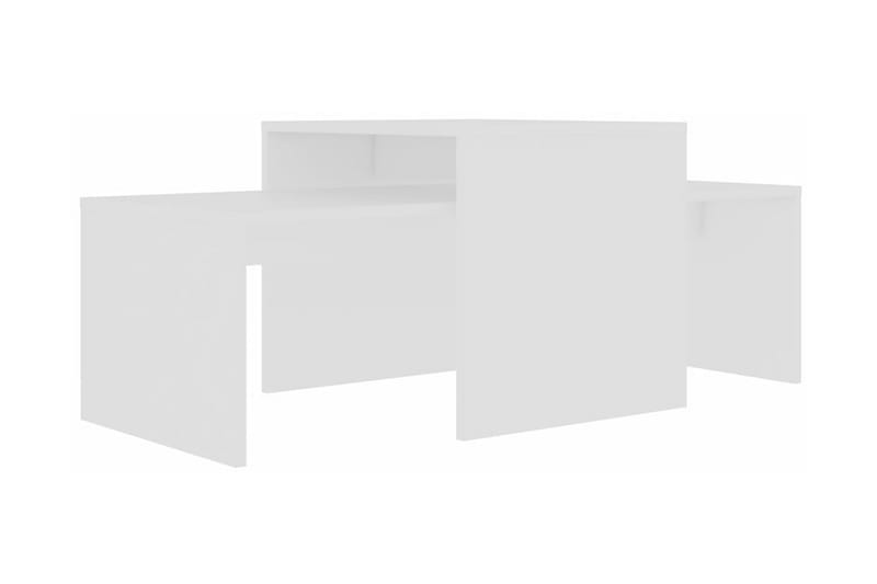 Sofabordssæt 100X48X40 cm Spånplade Hvid - Møbler - Borde - Sofabord