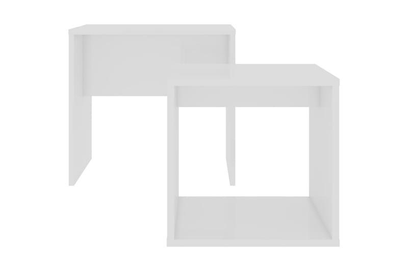 Sofabordssæt 48X30X45 cm Spånplade Hvid - Sofabord