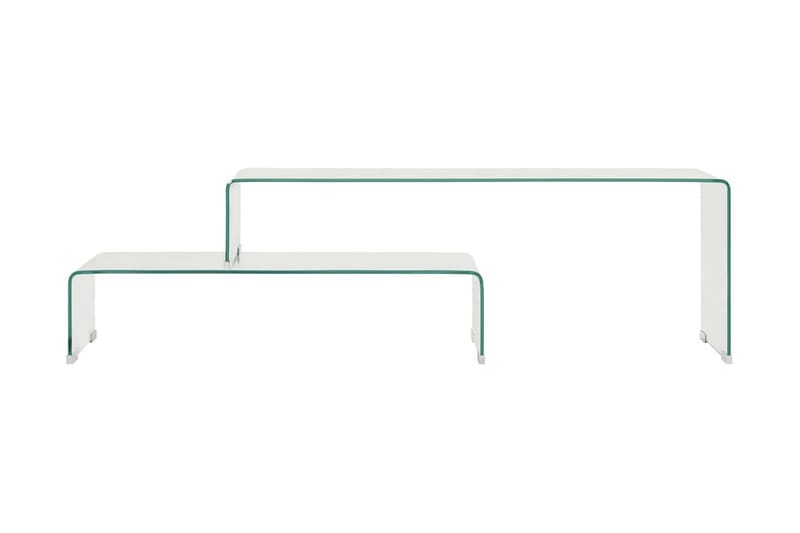 Sofabordssæt I 2 Dele 90 X 30 X 20/110 X 30 X 40cm Hærdet Gl - Møbler - Borde - Sofabord
