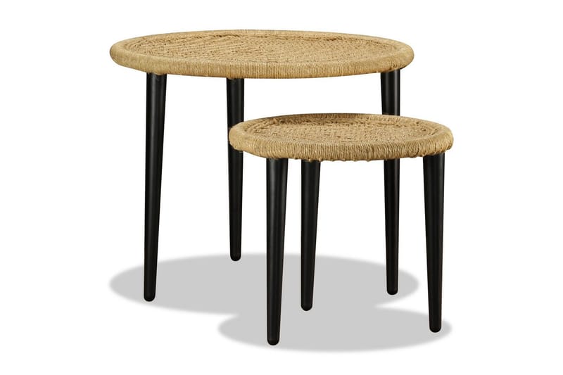 Sofabordssæt I 2 Dele Naturligt Jute - Beige - Møbler - Borde - Sofabord
