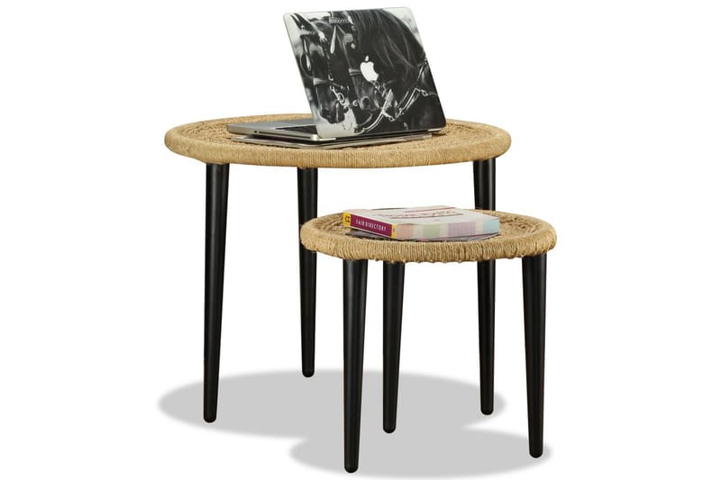Sofabordssæt I 2 Dele Naturligt Jute - Beige - Møbler - Borde - Sofabord