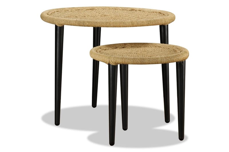 Sofabordssæt I 2 Dele Naturligt Jute - Beige - Møbler - Borde - Sofabord
