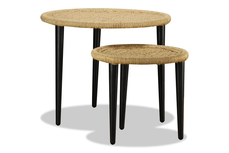 Sofabordssæt I 2 Dele Naturligt Jute - Beige - Møbler - Borde - Sofabord