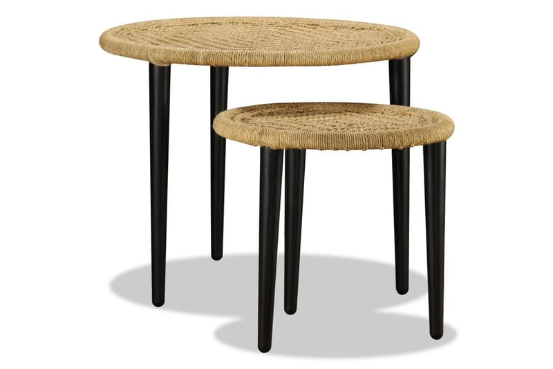 Sofabordssæt I 2 Dele Naturligt Jute - Beige - Møbler - Borde - Sofabord