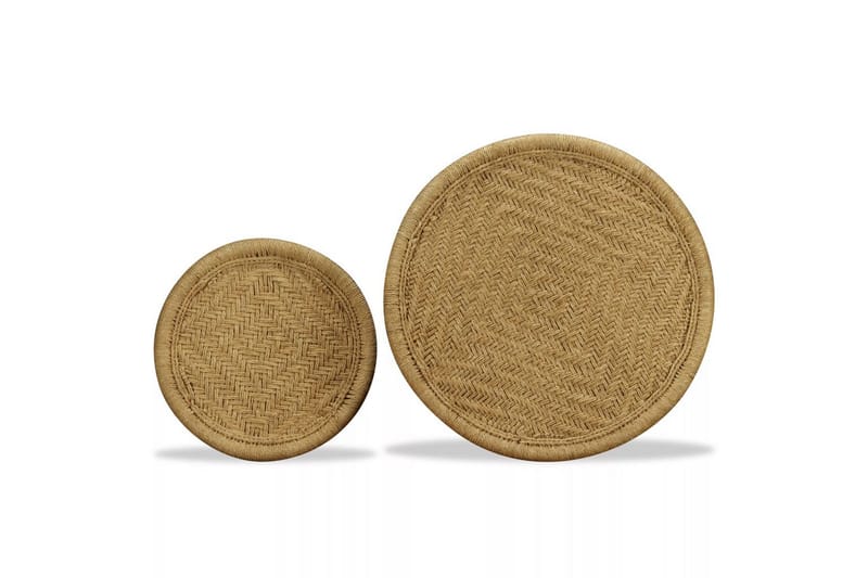 Sofabordssæt I 2 Dele Naturligt Jute - Beige - Møbler - Borde - Sofabord