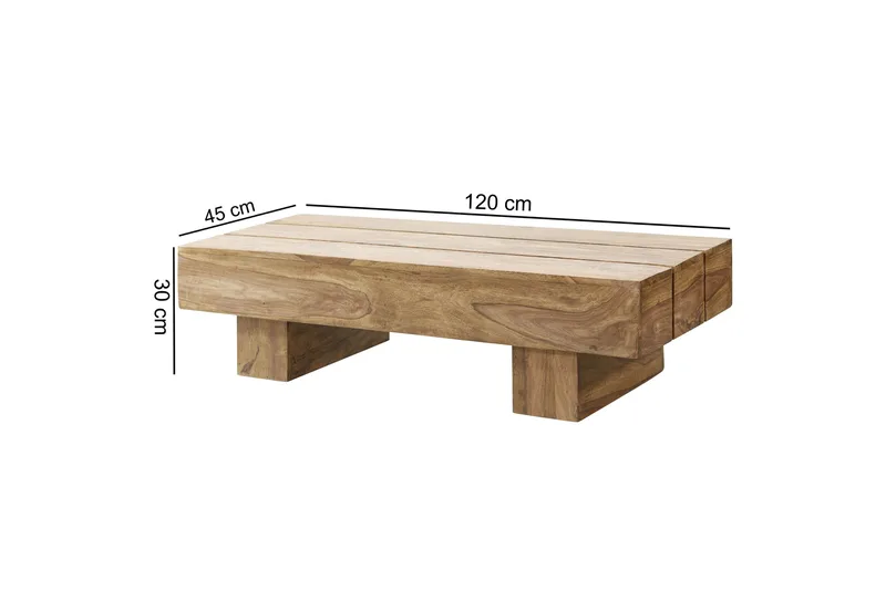 Soffbord Wohnling Trä, Natur - Møbler - Borde - Sofabord