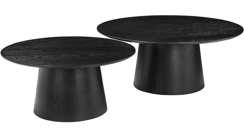 Sofabord Solhem 80 cm - Sortlakeret askefiner - Møbler - Borde - Sofabord