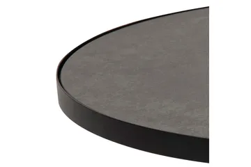 Soli Udvideligt Sofabord 66 cm Rundt - Glas/Sort/Mat Sort - Møbler - Borde - Sofabord